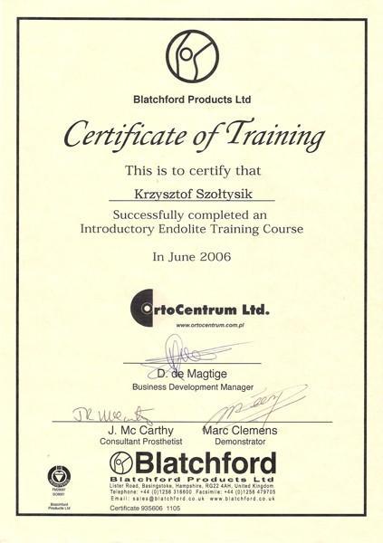 Certyfikat trening